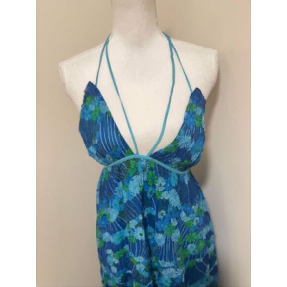 New Urban  Outfitters Tallulah Floral Halter Maxi Dress size M - Picture 6 of 9